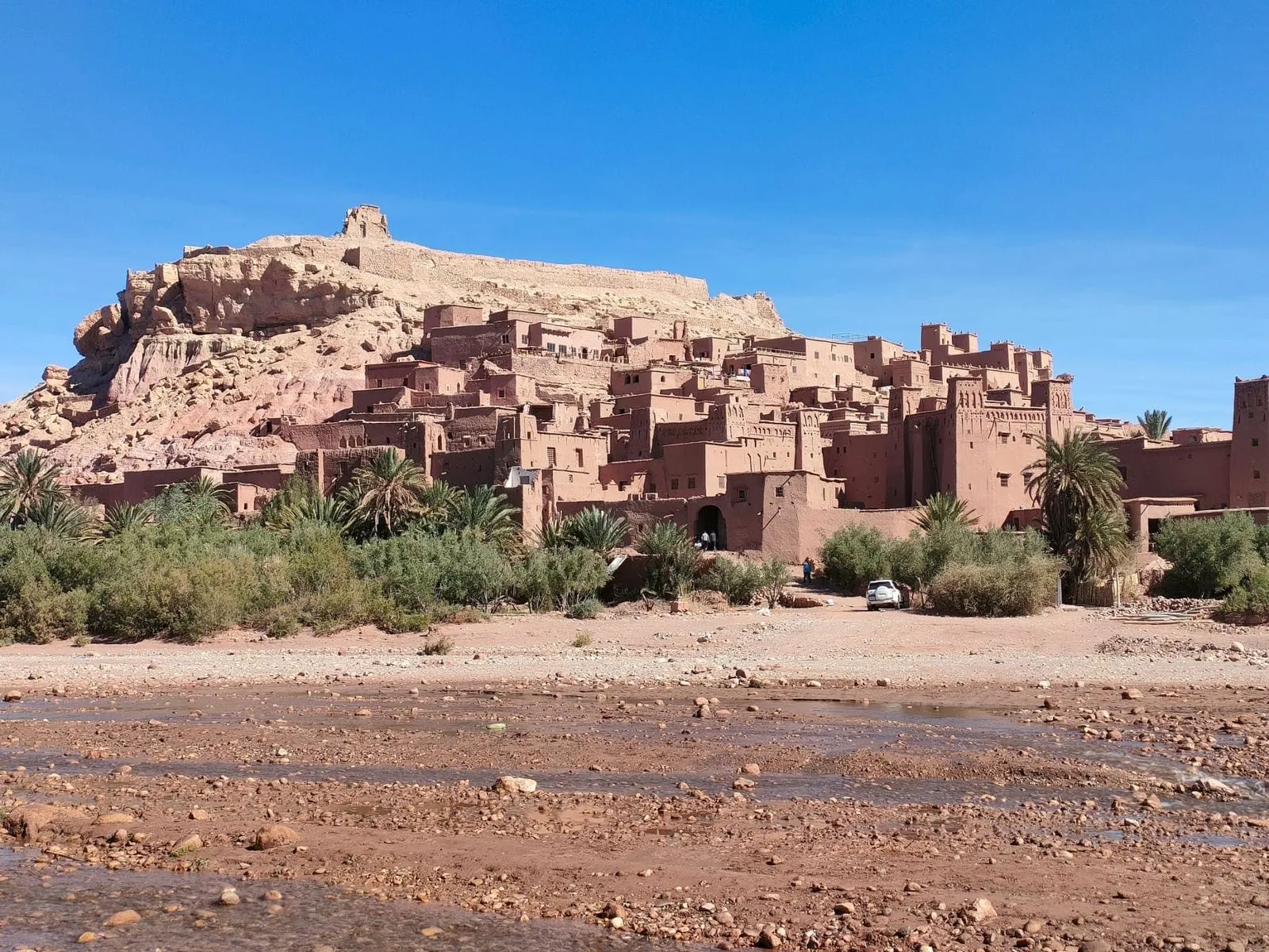 Kasbah de Ait Ben Haddou ao entardecer, Marrocos