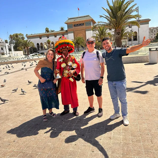 Praça Mohammed V em Casablanca, ponto de partida da grande volta, Marrocos